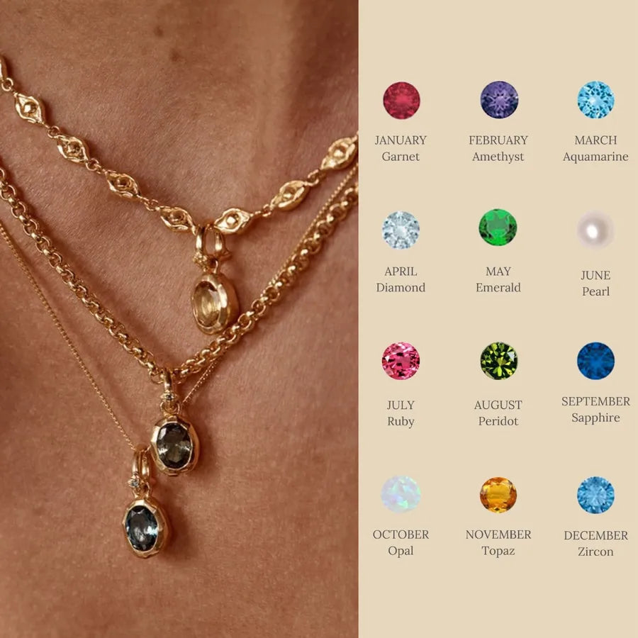 Twelve Birthday Stone Necklace for Women - My Store