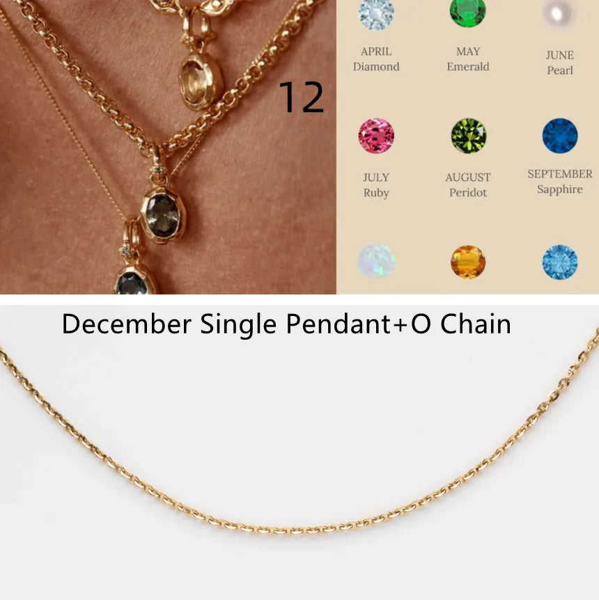 Twelve Birthday Stone Necklace for Women - My Store