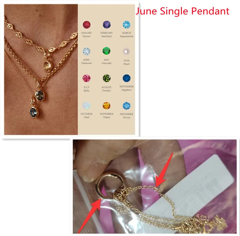 Twelve Birthday Stone Necklace for Women - My Store