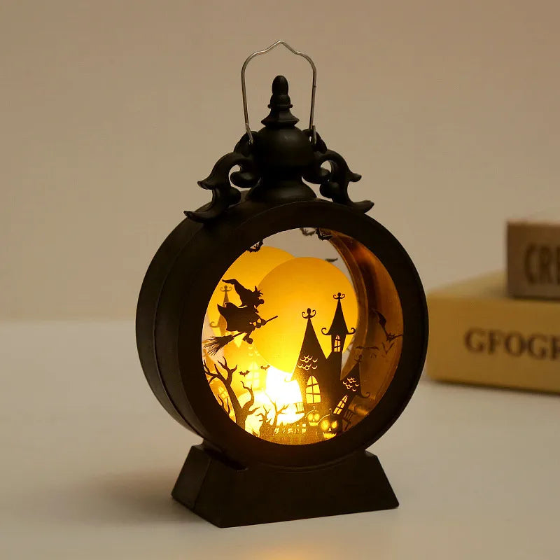 Halloween Retro Candle Portable Storm Lantern - My Store