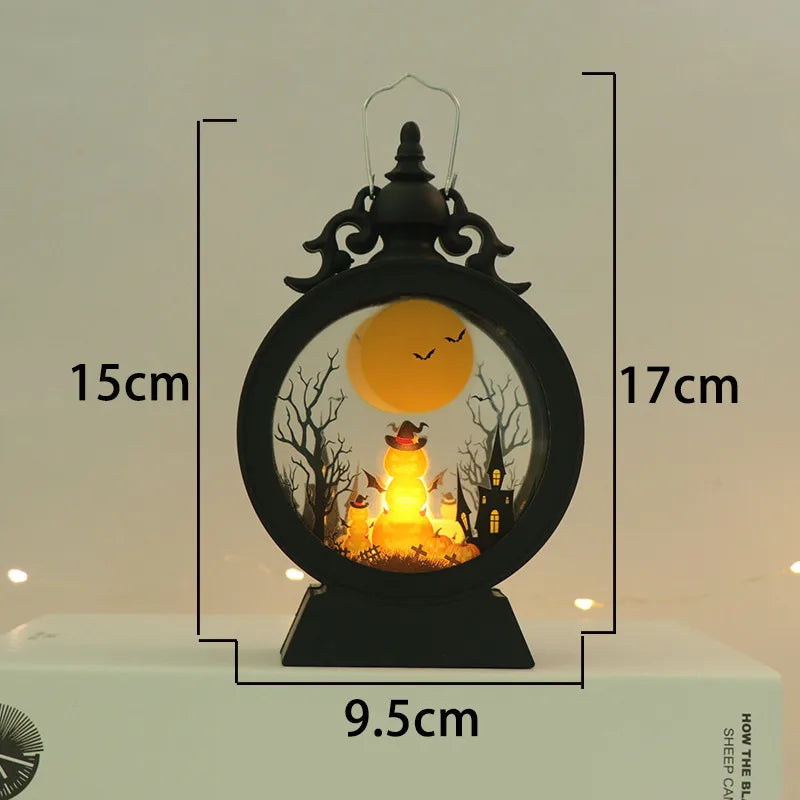 Halloween Retro Candle Portable Storm Lantern - My Store