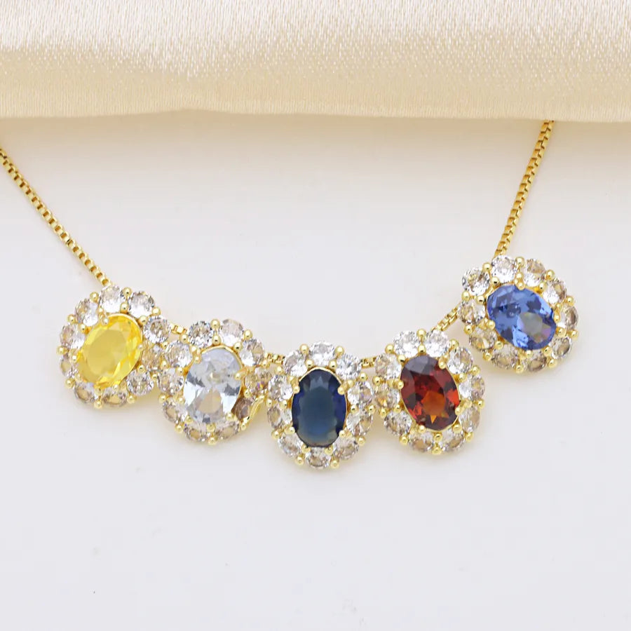 December Birthstone Valentine's Day Gift Personalized Fashion High-End Necklace Pendant 18K Color Retention Unisex Luxury Style - My Store