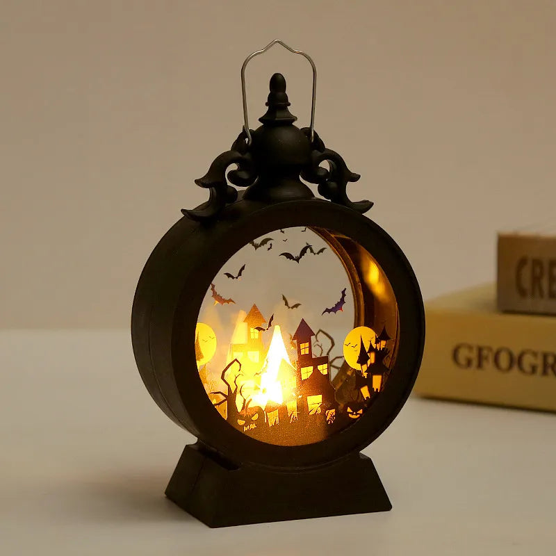 Halloween Retro Candle Portable Storm Lantern - My Store